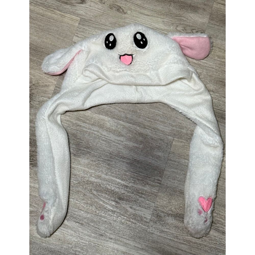 IronBuddy Rabbit Hat Ear Moving Jumping Hat Funny Bunny Plush Hat